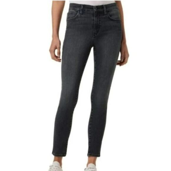 Joe's Jeans Black High Rise Skinny Ankle Cotton Spandex Jeans Size 23 - Picture 1 of 10